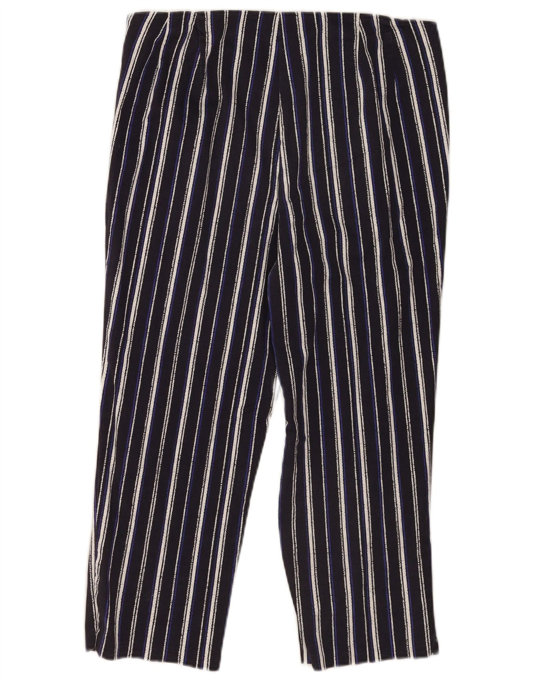 Marks & Spencer Womens Capri Trousers UK 12 Medium W30 L20 Navy Blue