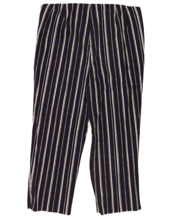 Marks & Spencer Womens Capri Trousers UK 12 Medium W30 L20 Navy Blue