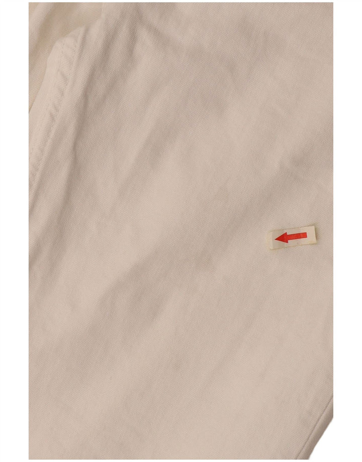 Massimo Dutti Womens Straight Jeans EU 40 Medium W30 L26 White Cotton