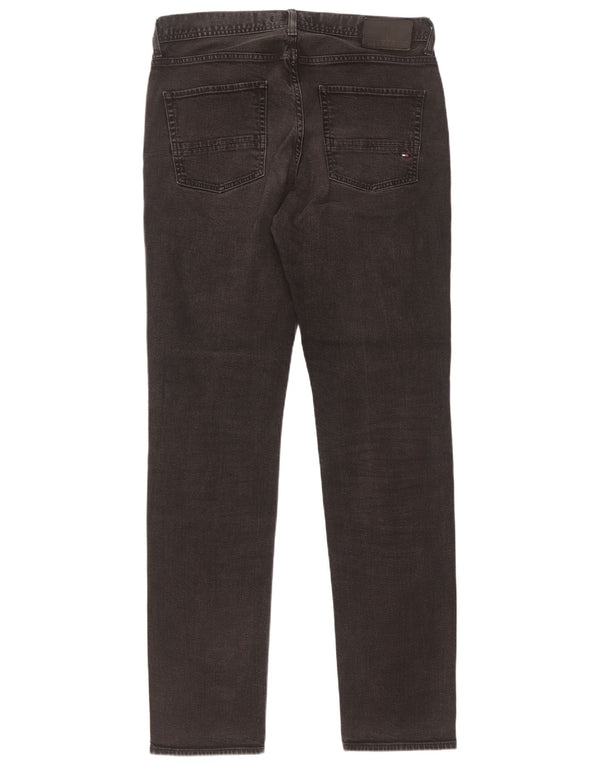 Tommy Hilfiger Mens Denton Stretch Straight Jeans W34 L36 Black Cotton
