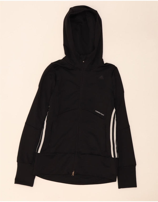 Adidas Womens Clima 365 Zip Hoodie Sweater UK 12 Medium Black Polyester