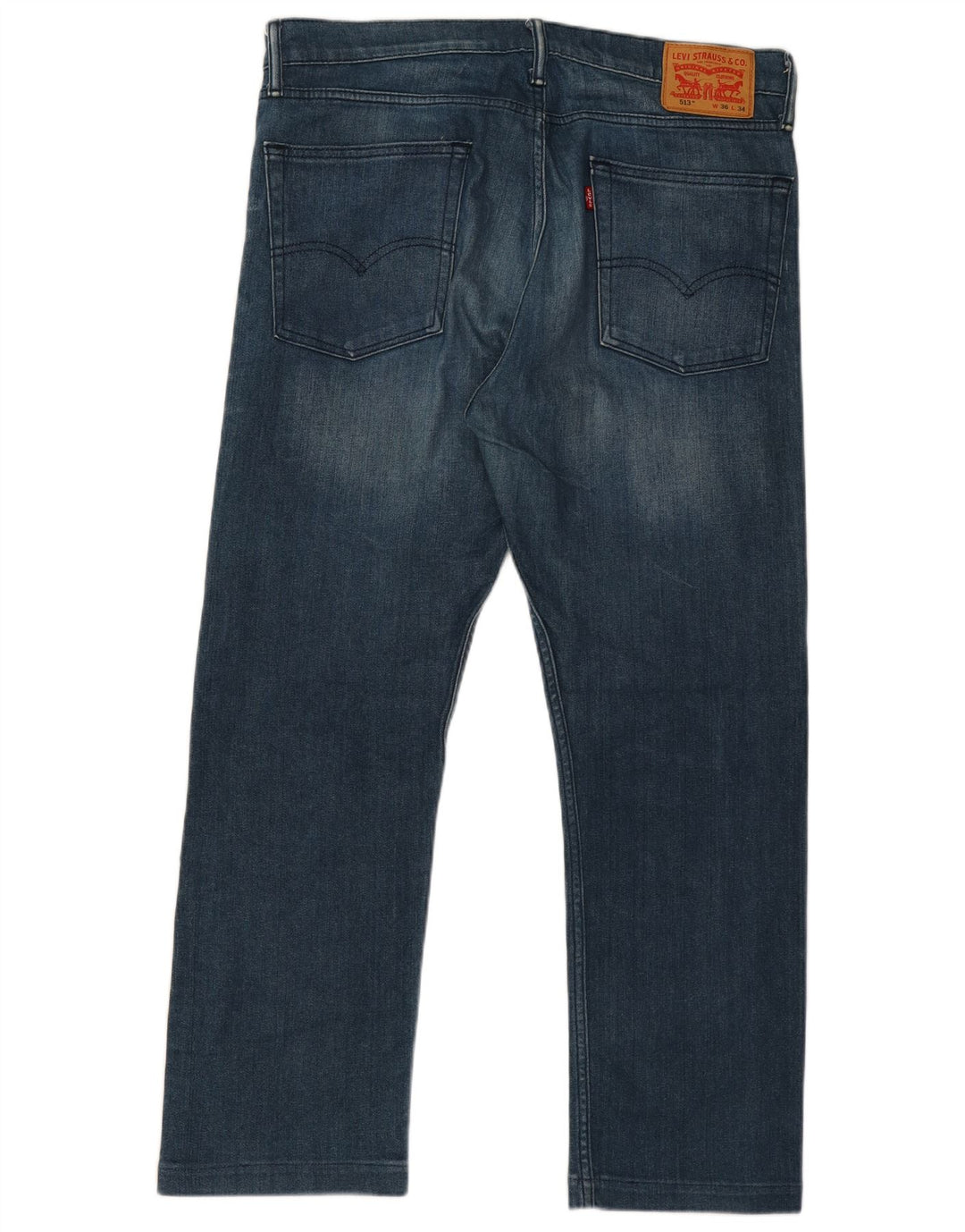 Levi's Mens 513 Slim Straight Jeans W36 L28 Blue Cotton