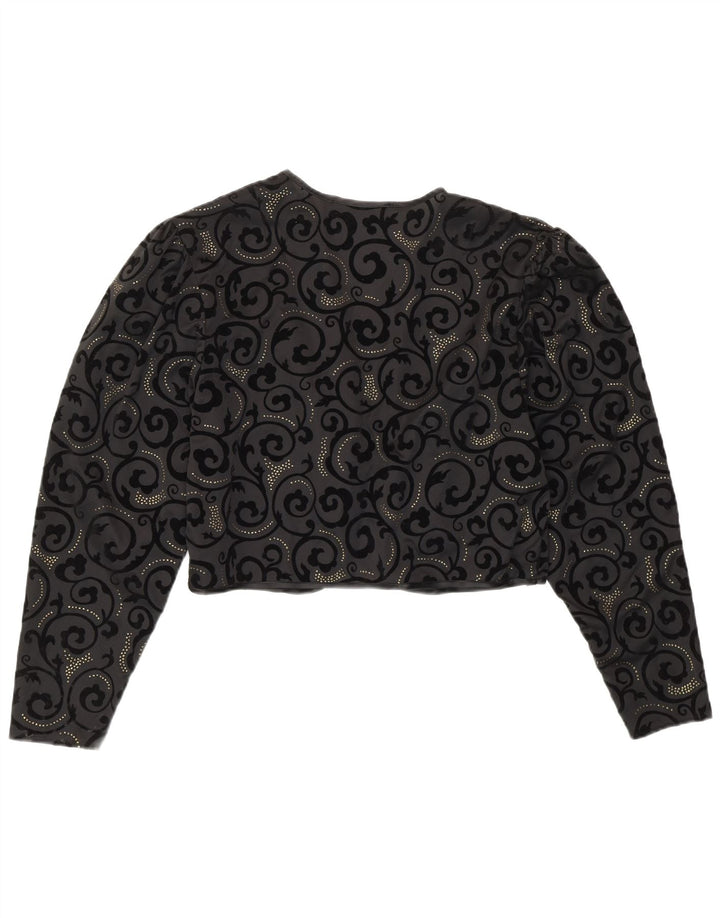 Brigitte Both Womens Bolero Top EU 42 Large Black Paisley Polyester