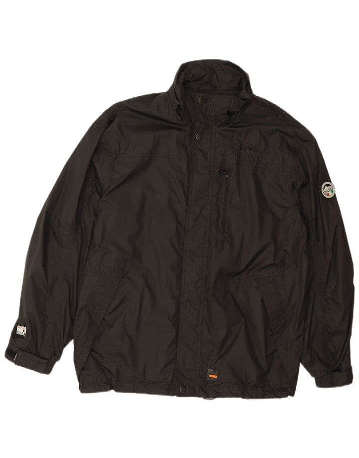 IGUANA Mens Windbreaker Jacket UK 40 Large Black Polyester