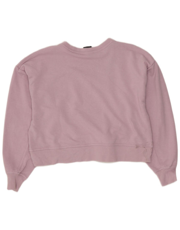 Nike Womens Dri Fit Oversized Graphic Sweatshirt Jumper UK 6 XS Purple