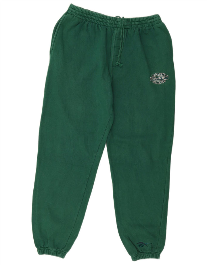 Reebok Mens Tracksuit Trousers Joggers Medium  Green Cotton
