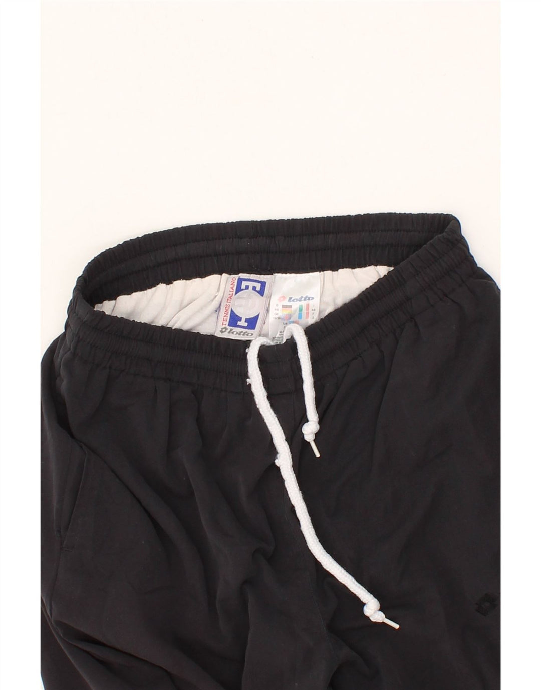 LOTTO Mens Tracksuit Trousers XS  Black Polyester Vintage Lotto and Second-Hand Lotto from Messina Hembry 