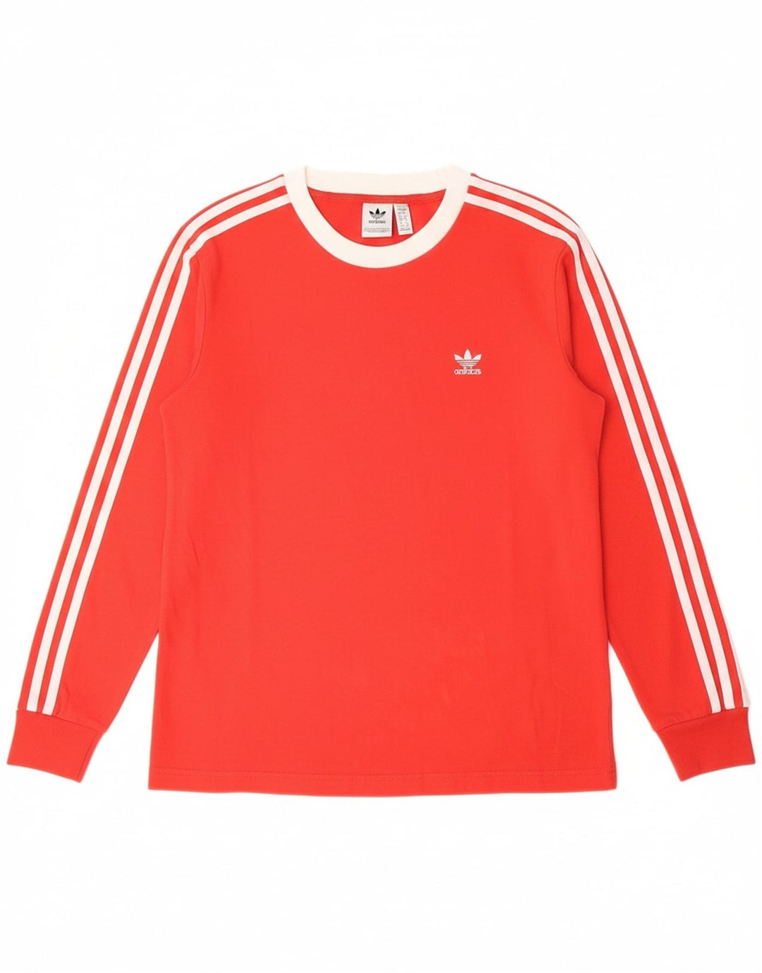 ADIDAS Womens Top Long Sleeve UK 12 Medium Red Cotton
