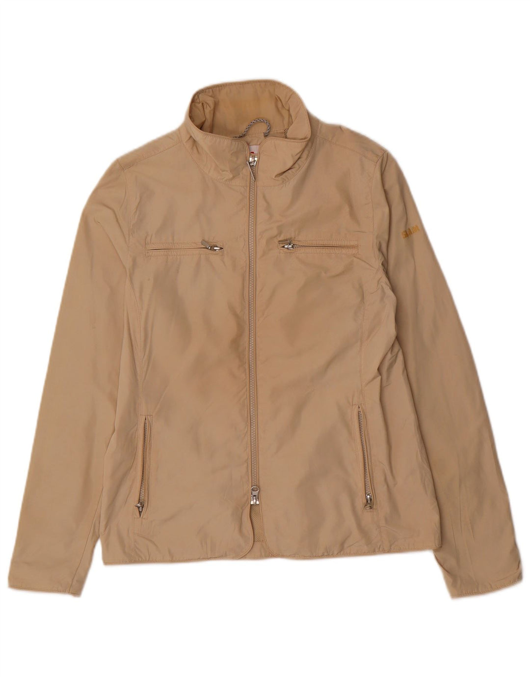 SLAM Womens Rain Jacket UK 8 Small Beige Polyester