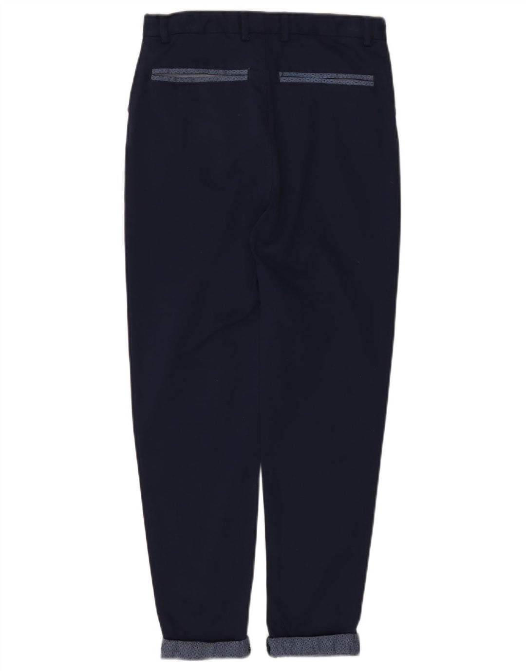 TED BAKER Girls Tapered Chino Trousers 11-12 Years W26 L24 Navy Blue