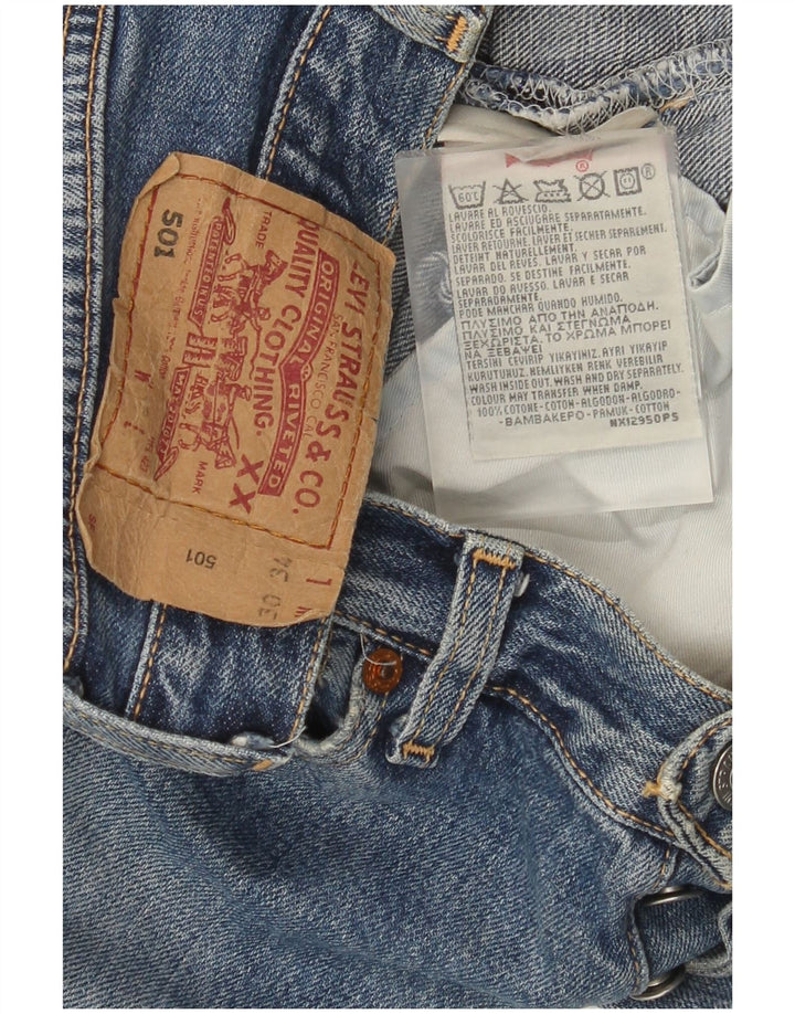 Levi's Womens 501 Straight Jeans W30 L30 Blue Cotton