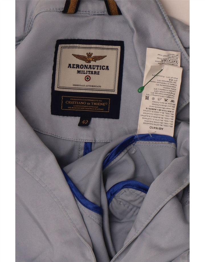 Aeronautica Militare Womens 2 Button Blazer Jacket IT 42 Medium Blue