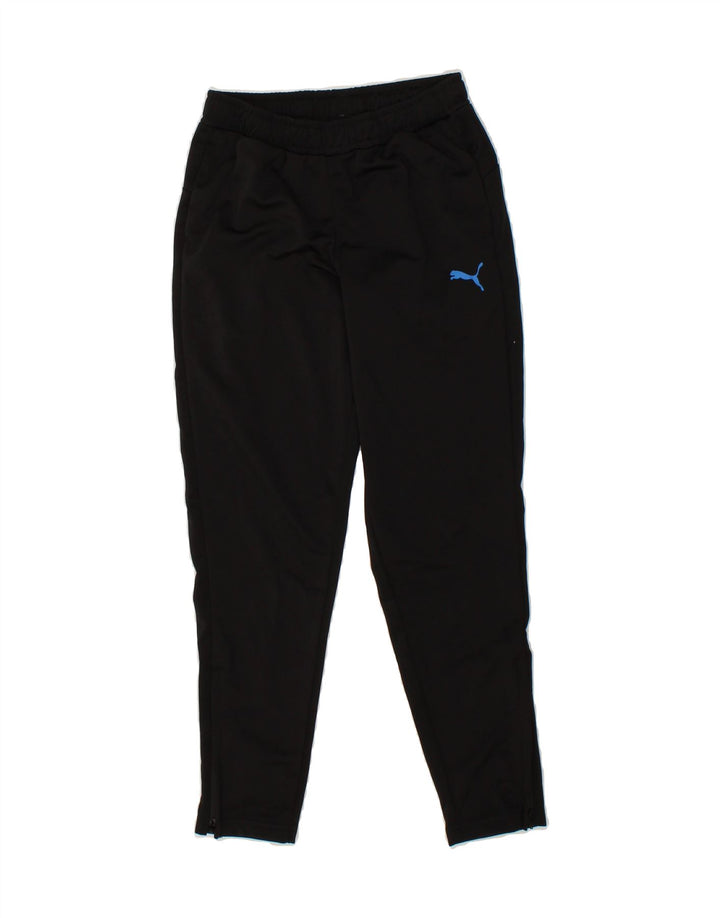 PUMA Boys Tracksuit Trousers 9-10 Years Black Polyester Vintage Puma and Second-Hand Puma from Messina Hembry 