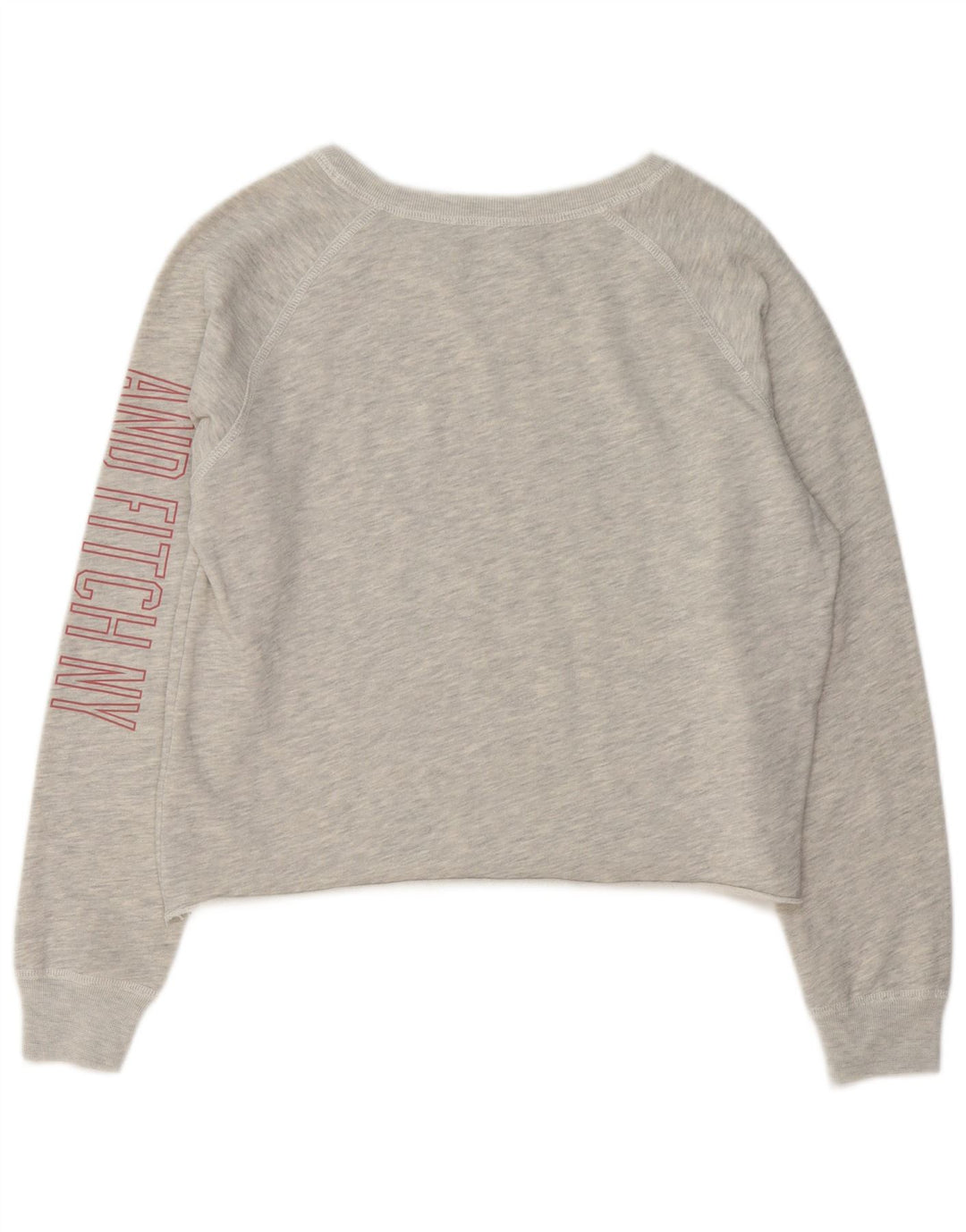 Abercrombie & Fitch Womens Graphic Sweatshirt Jumper UK 10 Small Grey