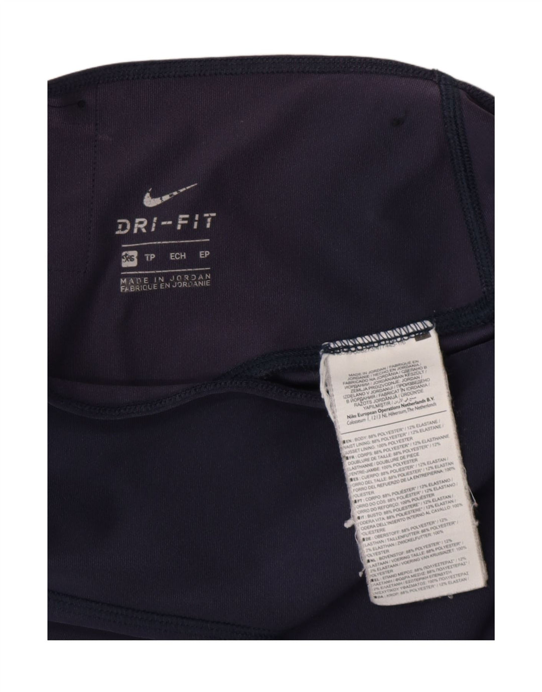 NIKE Womens Dri Fit Leggings UK 6 XS  Navy Blue Polyester