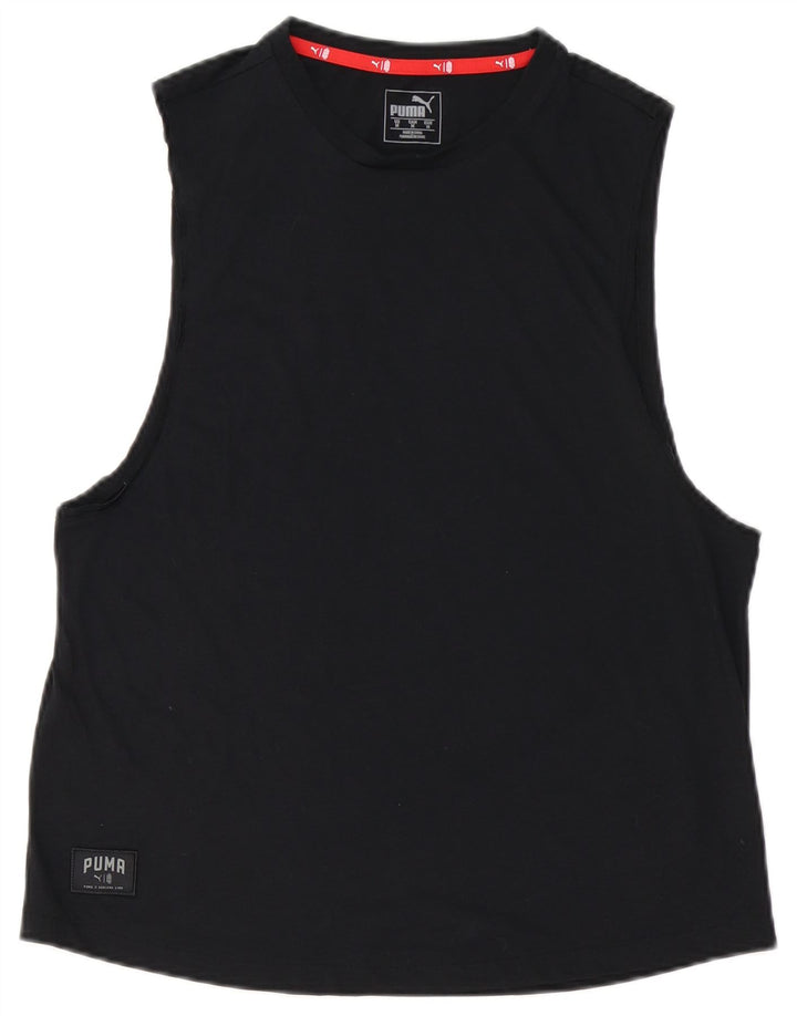 Puma Mens Vest Top Medium Black Cotton