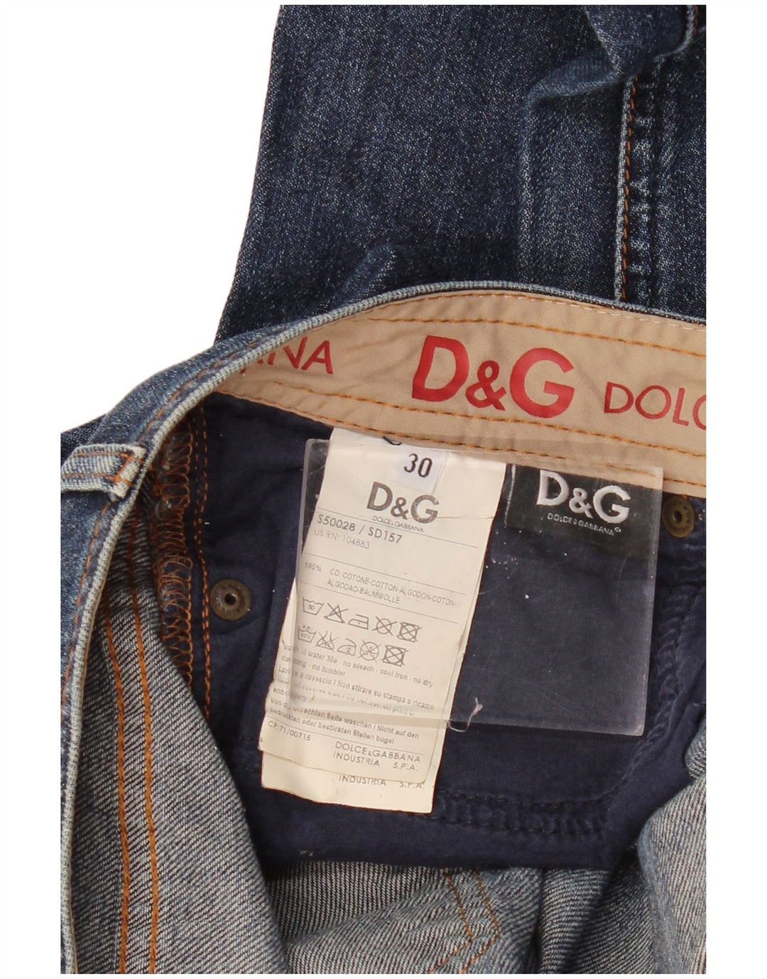 DOLCE & GABBANA Womens Tight Fit Low Waist Bootcut Jeans W34 L30 Blue
