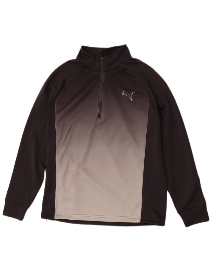 Puma Mens Pullover Tracksuit Top Small Grey Colourblock Polyester