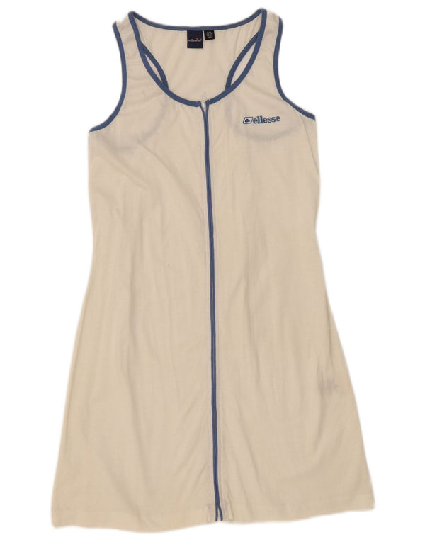 Ellesse Womens Sleeveless Tennis Dress UK 12 Medium  White Cotton