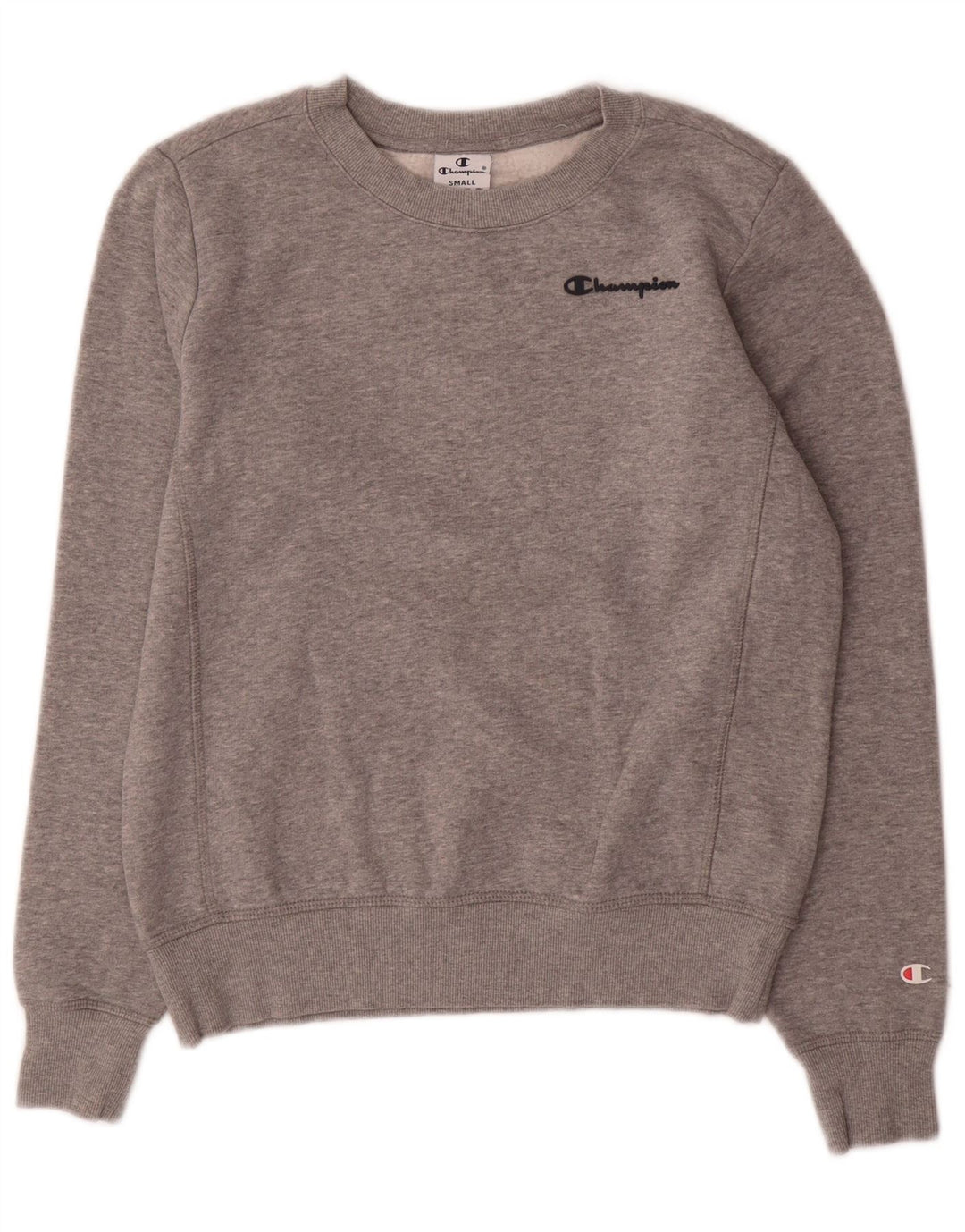 Champion Womens Sweatshirt Jumper UK 10 Small Grey Cotton