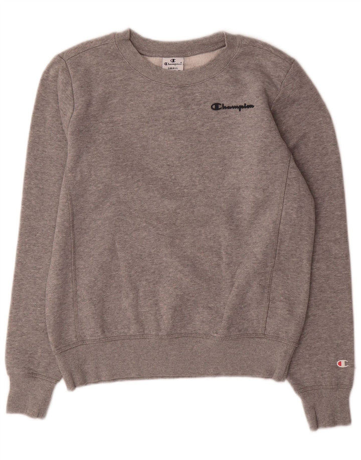 Champion Womens Sweatshirt Jumper UK 10 Small Grey Cotton