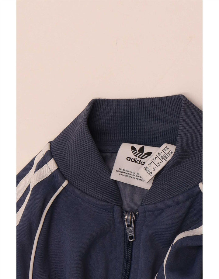 Adidas Mens Tracksuit Top Jacket XS Blue Polyester