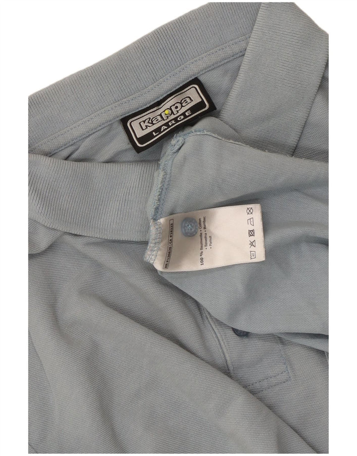 Kappa Mens Polo Shirt Large Blue Cotton
