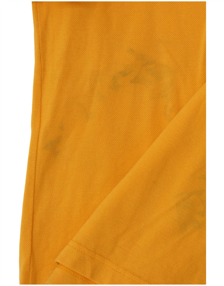 FRED PERRY Mens Polo Shirt Medium Yellow Cotton