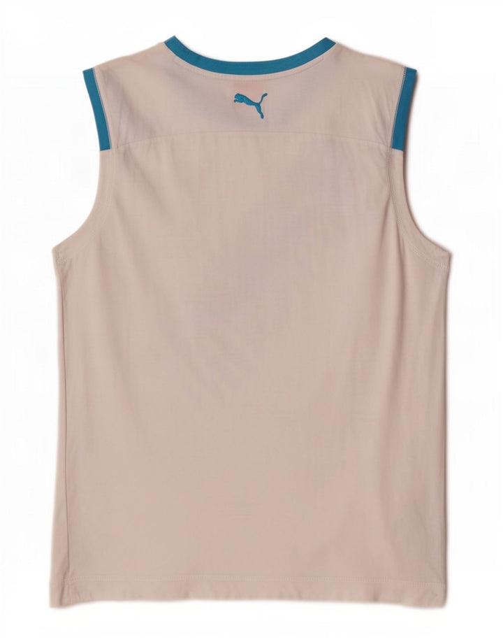 Puma Mens Graphic Vest Top Medium White Cotton
