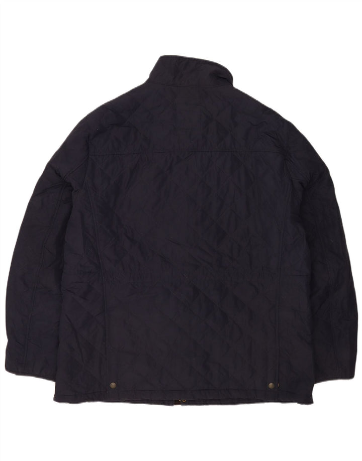 Marks & Spencer Mens Quilted Jacket UK 44 2XL Navy Blue Polyester