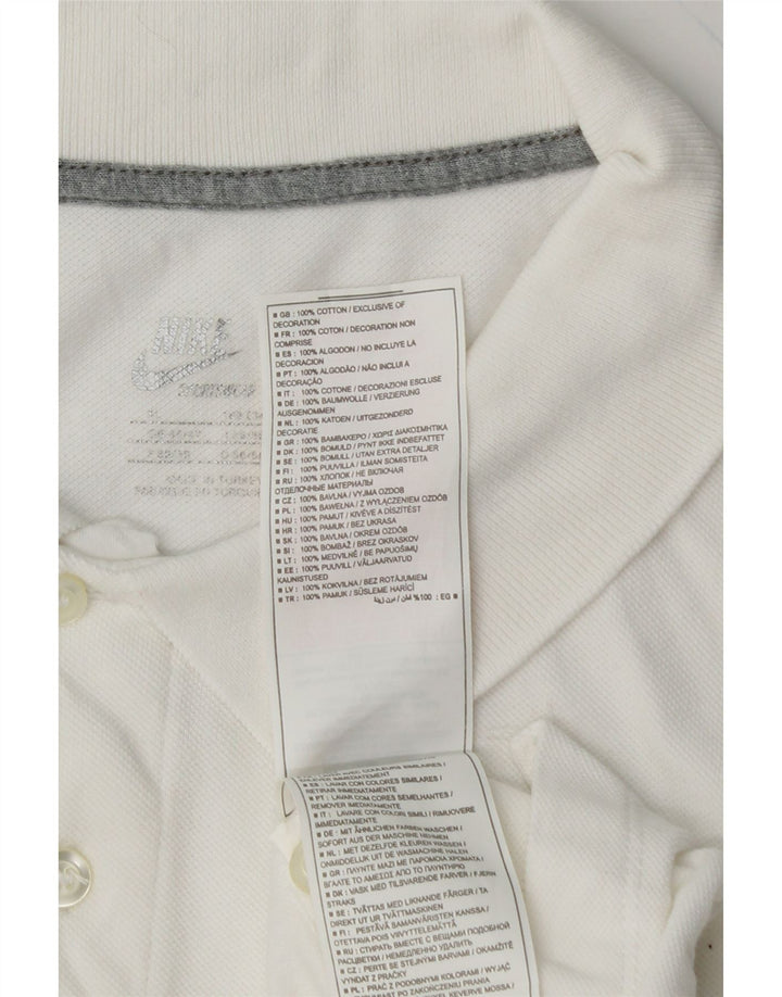 NIKE Mens Polo Shirt Large White Cotton Vintage Nike and Second-Hand Nike from Messina Hembry 
