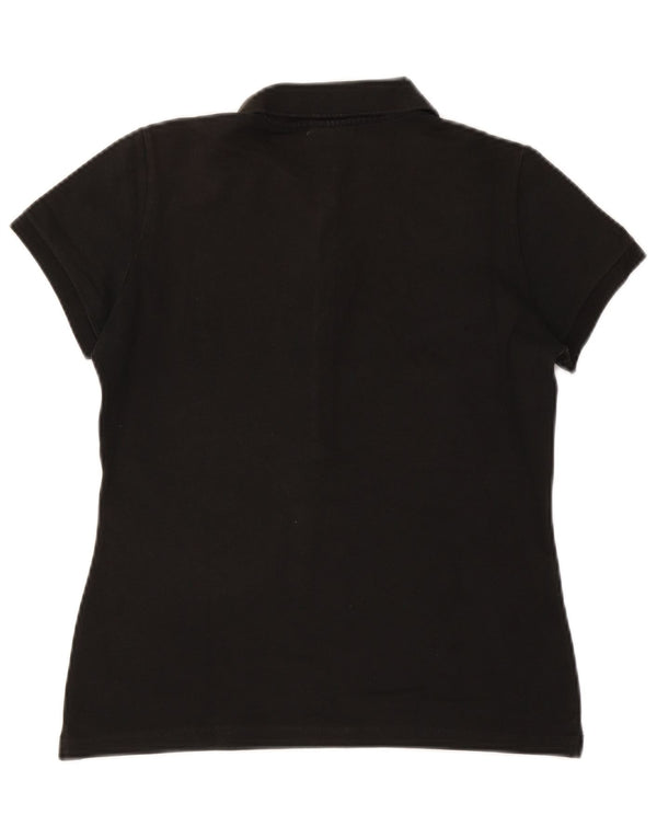 Lacoste Womens Polo Shirt Size 44 Large Black Cotton