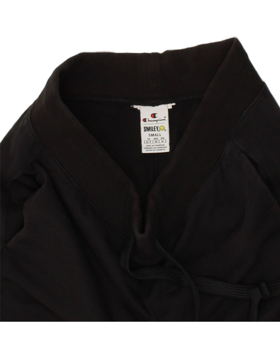 CHAMPION Mens Smiley Sport Shorts Small  Black Cotton Vintage Champion and Second-Hand Champion from Messina Hembry 