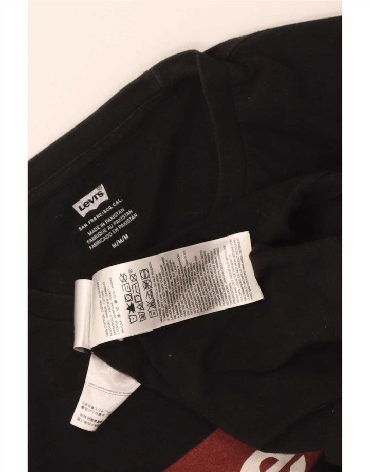 Levi's Mens Graphic T-Shirt Top Medium Black Cotton