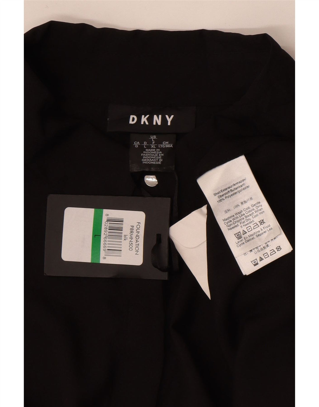 Dkny Womens Shirt Blouse UK 16 Large Black Polyester