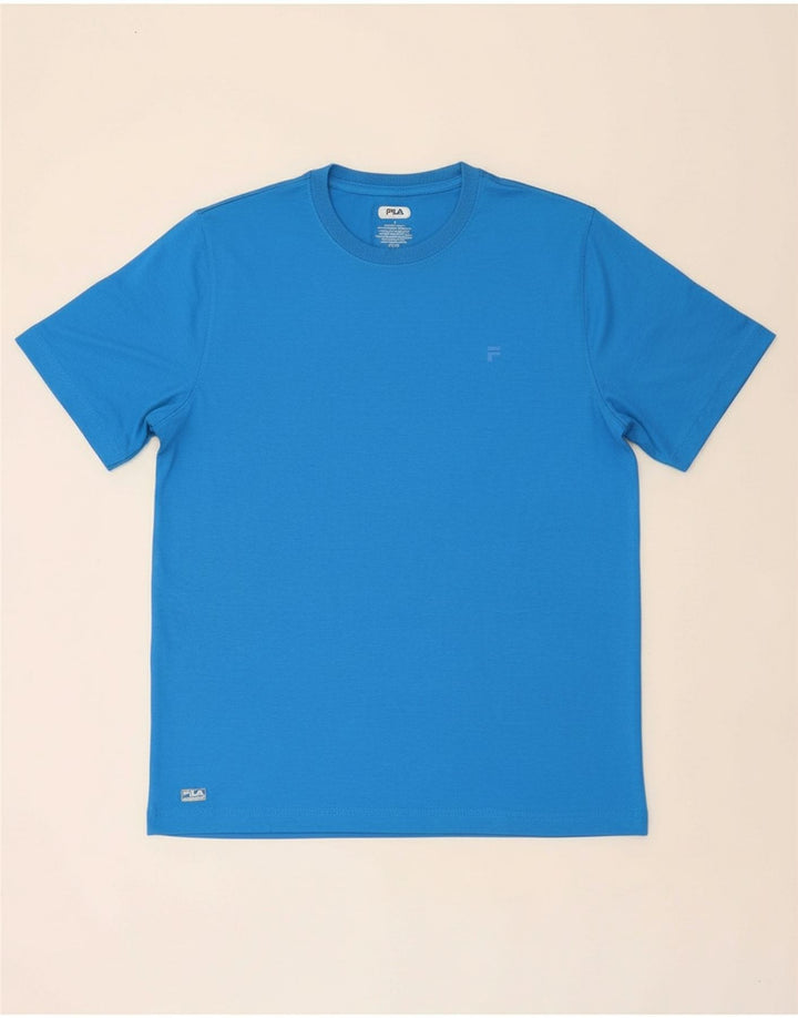 FILA Mens T-Shirt Top Medium Blue Polyester