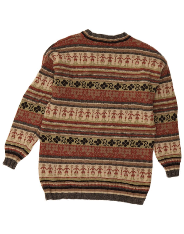 Stefanel Womens Crew Neck Jumper Sweater UK 14 Medium Multicoloured