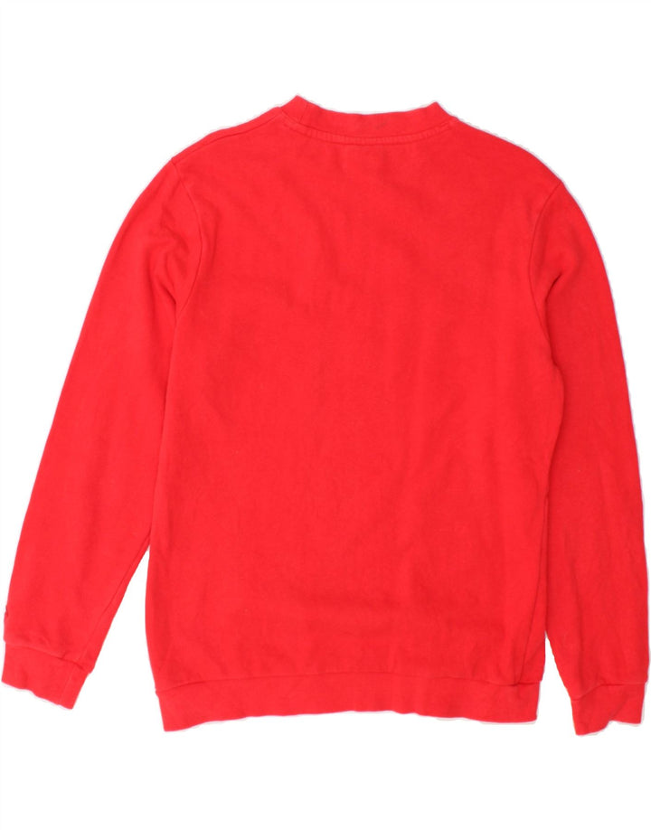 FILA Womens Graphic Sweatshirt Jumper UK 12 Medium Red Cotton Vintage Fila and Second-Hand Fila from Messina Hembry 