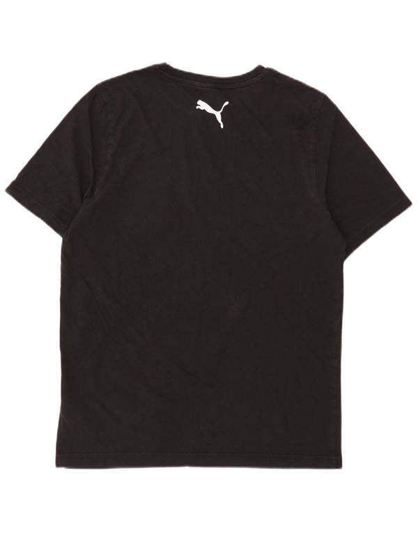 PUMA Mens T-Shirt Top Medium Black Cotton