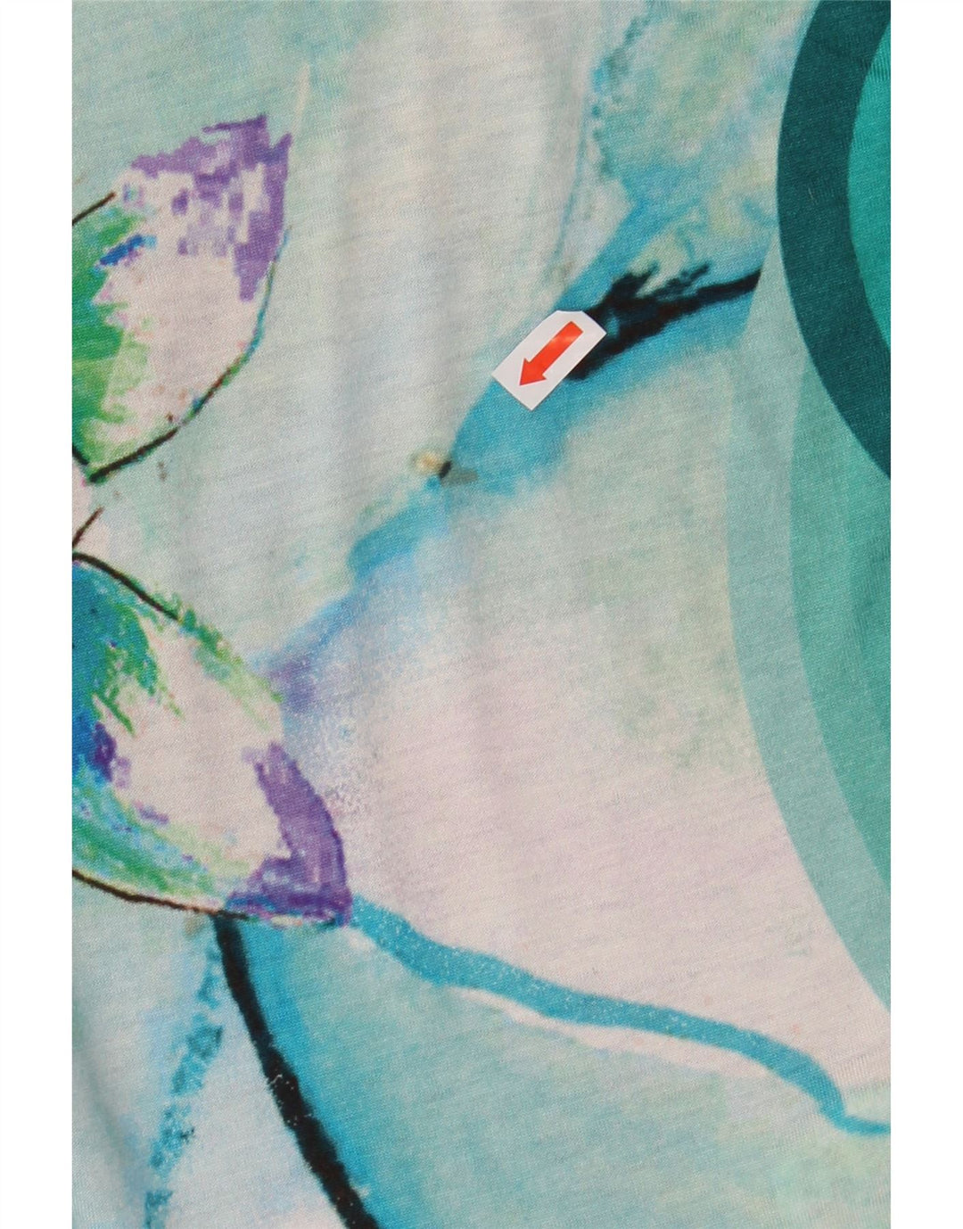 DESIGUAL Womens Batwing Blouse Top UK 10 Small Blue Floral Viscose