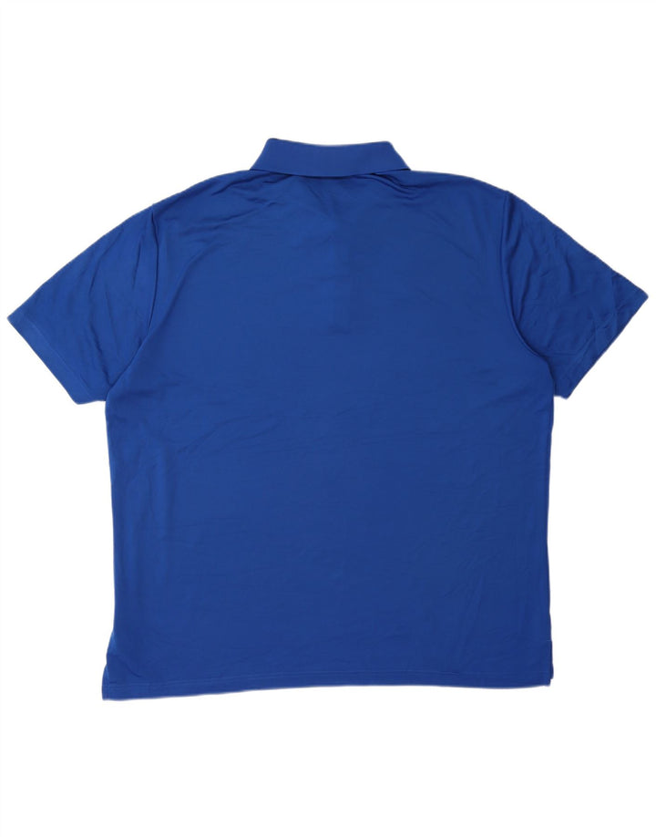 Adidas Mens Polo Shirt XL Blue Polyester