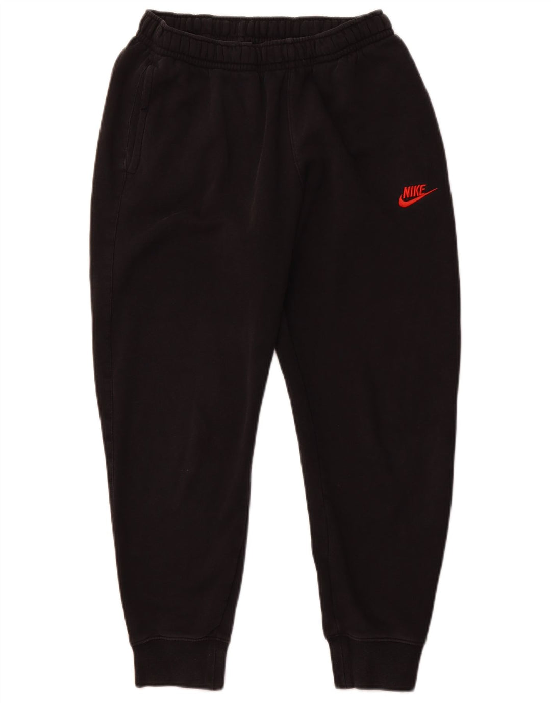 NIKE Mens Tracksuit Trousers Joggers Small Black Cotton
