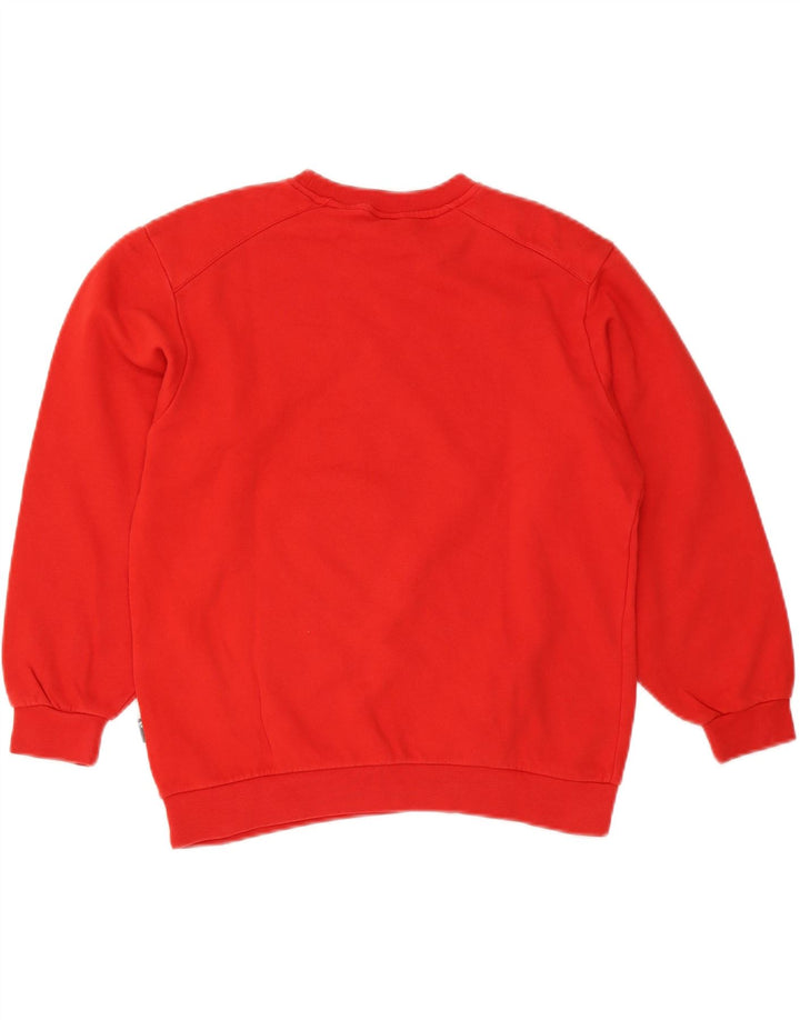 ADIDAS Girls Graphic Sweatshirt Jumper 11-12 Years Red Cotton