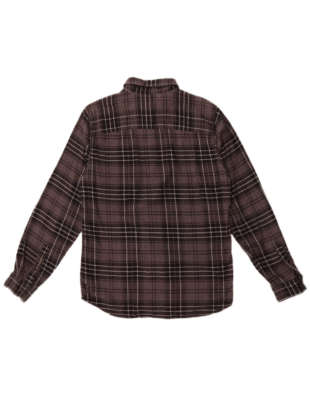 Jack & Jones Mens Flannel Shirt Medium Grey Plaid Cotton