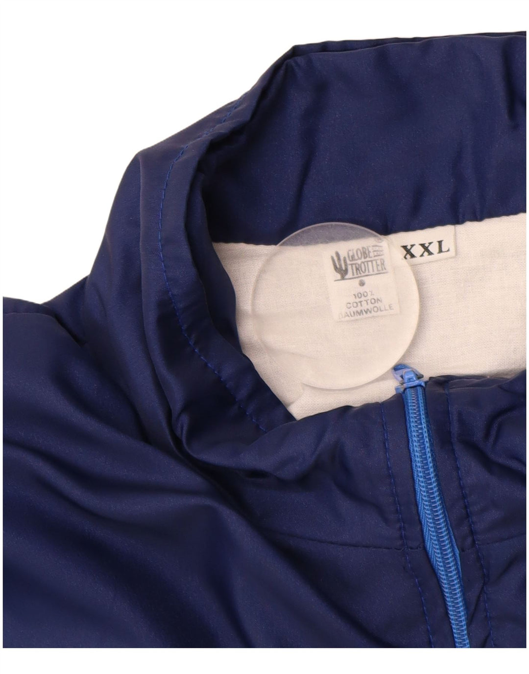 PUMA Mens Tracksuit Top Jacket 2XL Navy Blue Colourblock Cotton