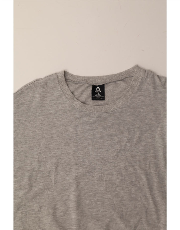 REEBOK Womens Oversized Sweatshirt Jumper UK 18 XL Grey Polyester Vintage Reebok and Second-Hand Reebok from Messina Hembry 