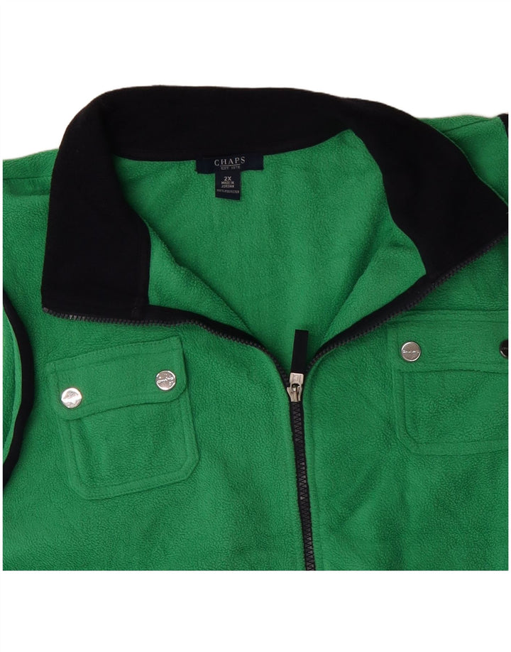 CHAPS Womens Fleece Gilet UK 20 2XL Green Polyester