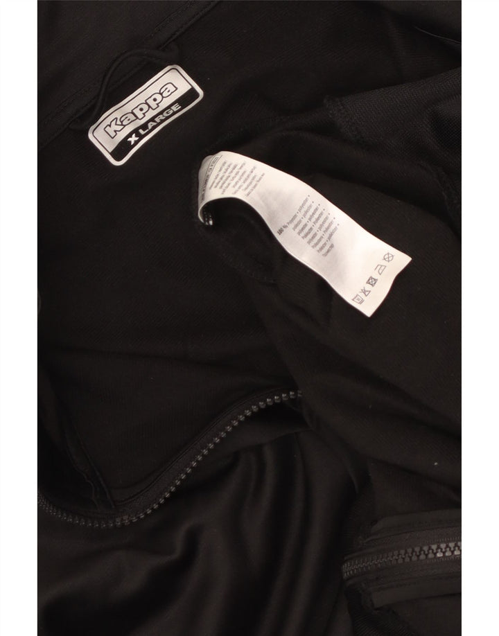 Kappa Mens Graphic Tracksuit Top Jacket XL Black Polyester