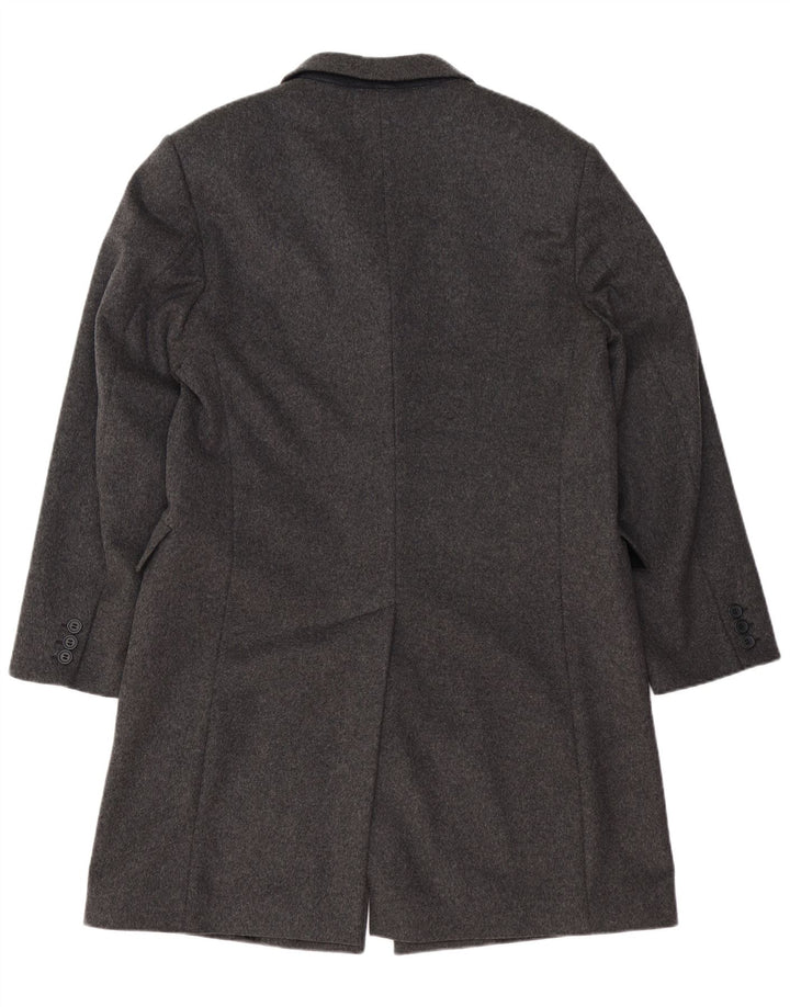 BENETTON Mens Overcoat IT 52 XL Grey Wool