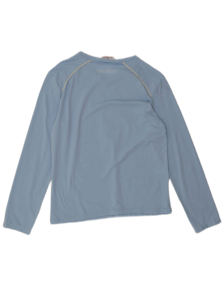 Sergio Tacchini Womens Top Long Sleeve IT 48 XL Blue Polyamide